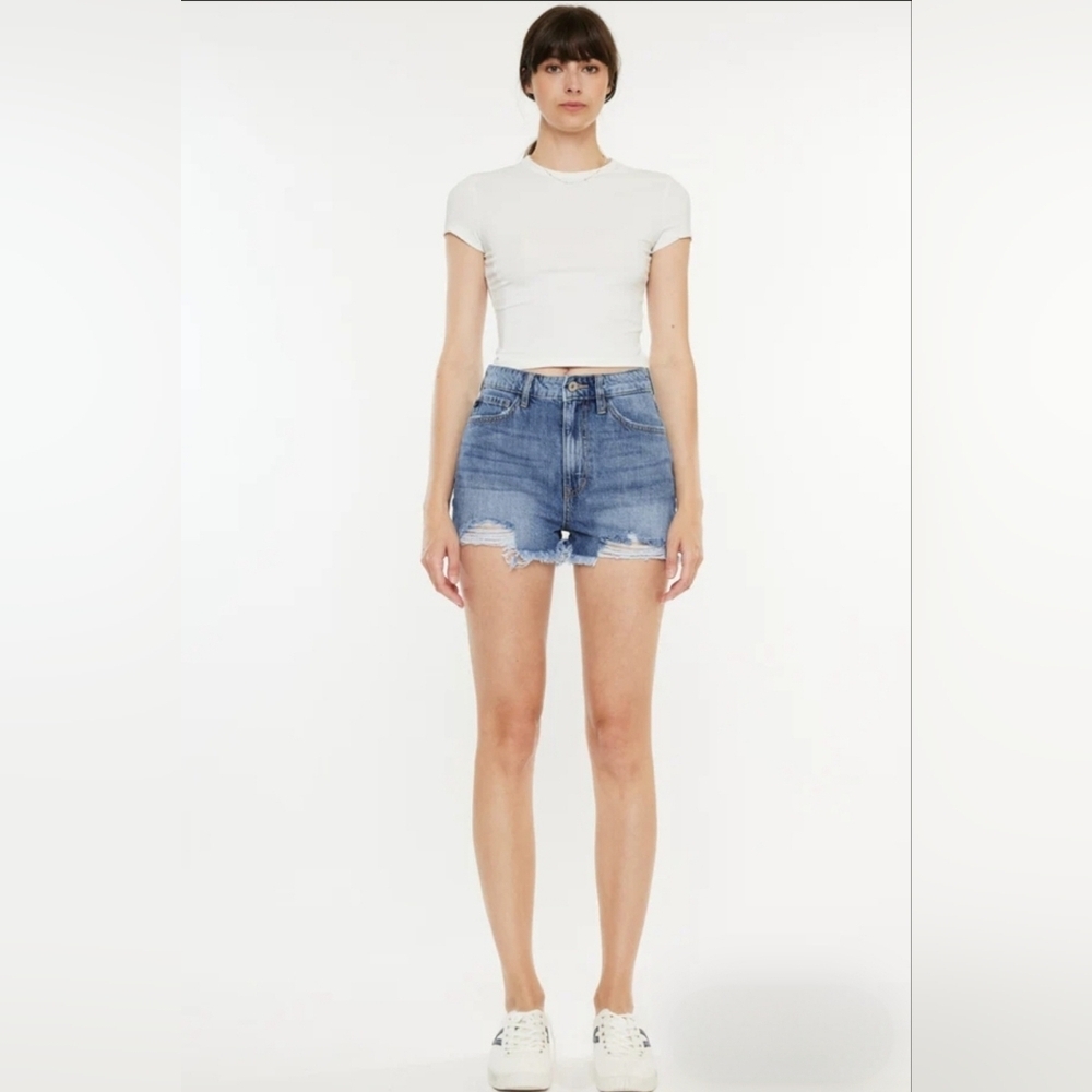 ❤️ KANCAN IVANNA ULTRA HIGH RISE MOM JEAN SHORTS, 0 (25)
